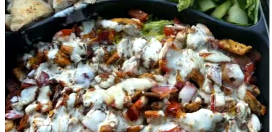 Chicken Over Rice — halal food at Empire Halal Deli, New Bern NC