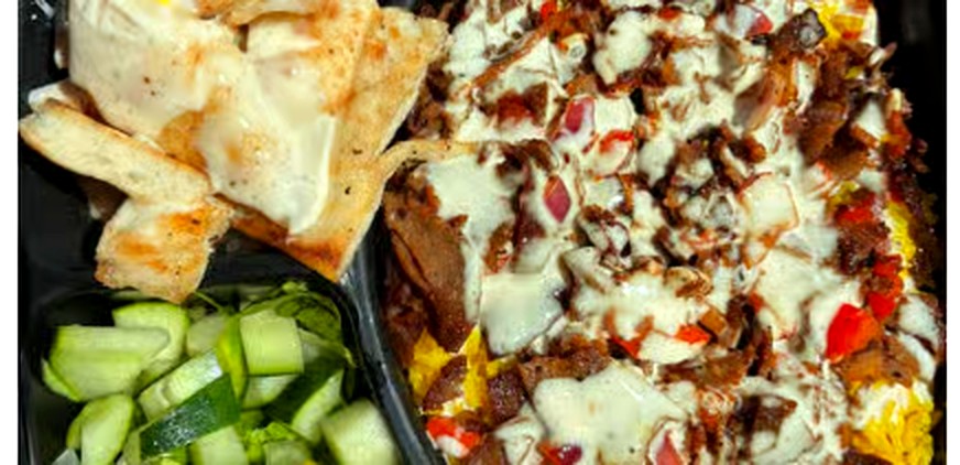 Lamb Over Rice — halal food at Empire Halal Deli, New Bern NC